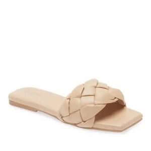 Open Edit Women's Tan Woven Slide Sandals size 13. NEW